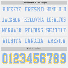 Charger l'image dans la galerie, Custom White Light Blue-Yellow Long Sleeve Authentic Football Jersey