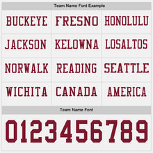 Charger l'image dans la galerie, Custom White Crimson Long Sleeve Authentic Football Jersey