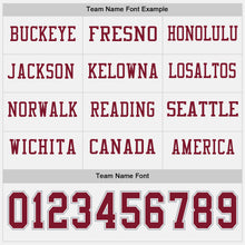 Charger l'image dans la galerie, Custom White Crimson-Gray Long Sleeve Authentic Football Jersey