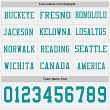 Загрузить изображение в средство просмотра галереи, Custom White Teal Long Sleeve Authentic Football Jersey