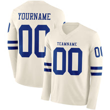 Charger l'image dans la galerie, Custom Cream Royal Long Sleeve Authentic Football Jersey
