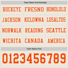Charger l'image dans la galerie, Custom Cream Orange Long Sleeve Authentic Football Jersey