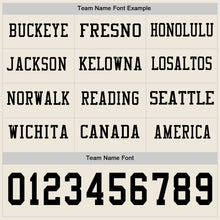 Load image into Gallery viewer, Custom Cream Black Long Sleeve Authentic Football Jersey