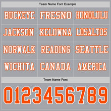 Laden Sie das Bild in den Galerie-Viewer, Custom Gray Orange-White Long Sleeve Authentic Football Jersey