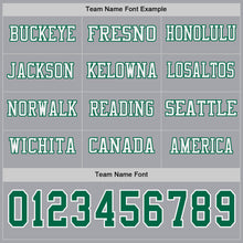 Charger l'image dans la galerie, Custom Gray Kelly Green-White Long Sleeve Authentic Football Jersey