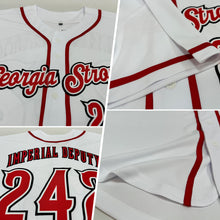 Загрузить изображение в средство просмотра галереи, Custom White Red-Black Authentic Baseball Jersey
