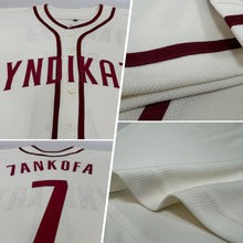 Загрузить изображение в средство просмотра галереи, Custom Cream Crimson Authentic Baseball Jersey