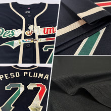 Загрузить изображение в средство просмотра галереи, Custom Black Vintage Mexican Flag-City Cream Authentic Baseball Jersey