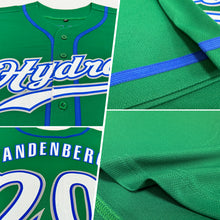 Load image into Gallery viewer, Custom Kelly Green White-Royal Authentic Baseball Jersey