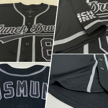 Charger l'image dans la galerie, Custom Black Black-Steel Gray Authentic Baseball Jersey