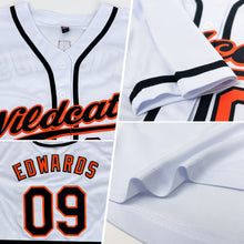 Charger l'image dans la galerie, Custom White Black-Orange Authentic Baseball Jersey