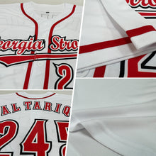 Загрузить изображение в средство просмотра галереи, Custom White Red-Black Baseball Jersey