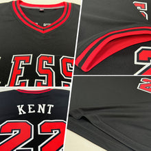 Load image into Gallery viewer, Custom Black Red-White Authentic Throwback Rib-Knit Baseball Jersey Shirt