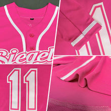Laden Sie das Bild in den Galerie-Viewer, Custom Pink White Authentic Baseball Jersey