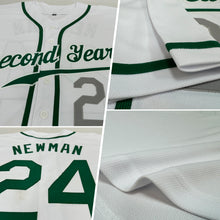 Загрузить изображение в средство просмотра галереи, Custom White Kelly Green-Light Gray Authentic Baseball Jersey
