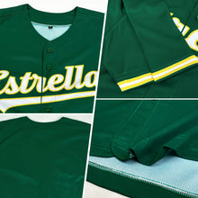 Load image into Gallery viewer, Custom Kelly Green White-Gold Authentic Baseball Jersey