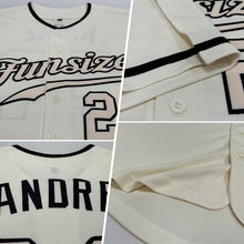 Загрузить изображение в средство просмотра галереи, Custom Cream Cream-Black Authentic Baseball Jersey