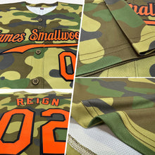 Загрузить изображение в средство просмотра галереи, Custom Camo Orange-Black Authentic Salute To Service Baseball Jersey