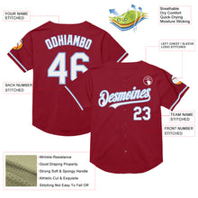 Laden Sie das Bild in den Galerie-Viewer, Custom Maroon White-Light Blue Mesh Authentic Throwback Baseball Jersey
