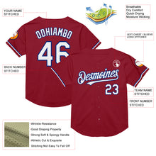 Laden Sie das Bild in den Galerie-Viewer, Custom Maroon White-Royal Mesh Authentic Throwback Baseball Jersey