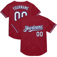 Laden Sie das Bild in den Galerie-Viewer, Custom Maroon White-Royal Mesh Authentic Throwback Baseball Jersey