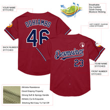 Laden Sie das Bild in den Galerie-Viewer, Custom Maroon Navy-White Mesh Authentic Throwback Baseball Jersey