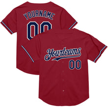 Laden Sie das Bild in den Galerie-Viewer, Custom Maroon Navy-White Mesh Authentic Throwback Baseball Jersey
