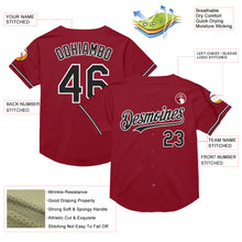 Laden Sie das Bild in den Galerie-Viewer, Custom Maroon Black-White Mesh Authentic Throwback Baseball Jersey