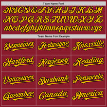 Laden Sie das Bild in den Galerie-Viewer, Custom Maroon Black-Gold Mesh Authentic Throwback Baseball Jersey