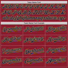 Laden Sie das Bild in den Galerie-Viewer, Custom Maroon Navy-Old Gold Mesh Authentic Throwback Baseball Jersey