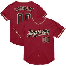 Laden Sie das Bild in den Galerie-Viewer, Custom Maroon Black-City Cream Mesh Authentic Throwback Baseball Jersey