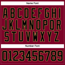 Load image into Gallery viewer, Custom Maroon Black-Old Gold Hockey Lace Neck Jersey