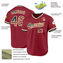 Загрузить изображение в средство просмотра галереи, Custom Maroon Vintage USA Flag Cream-Black Authentic Throwback Baseball Jersey