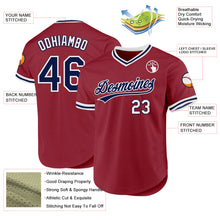 Загрузить изображение в средство просмотра галереи, Custom Maroon Navy-White Authentic Throwback Baseball Jersey
