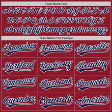 Загрузить изображение в средство просмотра галереи, Custom Maroon Navy-White Authentic Throwback Baseball Jersey