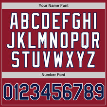 Загрузить изображение в средство просмотра галереи, Custom Maroon Navy-White Authentic Throwback Baseball Jersey