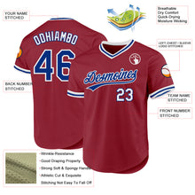 Laden Sie das Bild in den Galerie-Viewer, Custom Maroon Royal-White Authentic Throwback Baseball Jersey