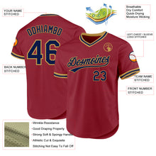 Загрузить изображение в средство просмотра галереи, Custom Maroon Navy-Old Gold Authentic Throwback Baseball Jersey