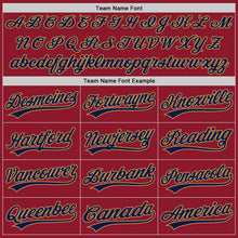 Загрузить изображение в средство просмотра галереи, Custom Maroon Navy-Old Gold Authentic Throwback Baseball Jersey