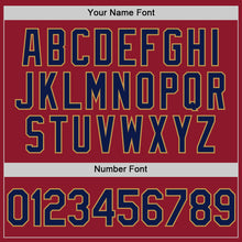 Загрузить изображение в средство просмотра галереи, Custom Maroon Navy-Old Gold Authentic Throwback Baseball Jersey