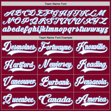Загрузить изображение в средство просмотра галереи, Custom Maroon White-Light Blue Hockey Jersey
