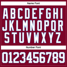 Загрузить изображение в средство просмотра галереи, Custom Maroon White-Light Blue Hockey Jersey