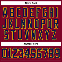 Загрузить изображение в средство просмотра галереи, Custom Maroon Navy-Gold Hockey Jersey