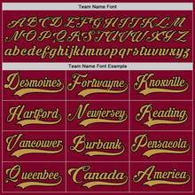 Загрузить изображение в средство просмотра галереи, Custom Maroon Old Gold-Black Hockey Jersey
