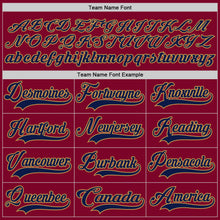 Загрузить изображение в средство просмотра галереи, Custom Maroon Navy-Old Gold Hockey Jersey