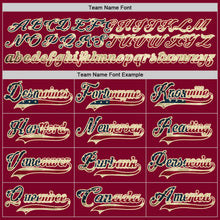 Загрузить изображение в средство просмотра галереи, Custom Maroon Vintage USA Flag Cream-Black Hockey Jersey