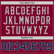 Загрузить изображение в средство просмотра галереи, Custom Maroon Navy-Gray Authentic Throwback Basketball Jersey