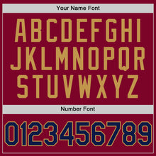 Загрузить изображение в средство просмотра галереи, Custom Maroon Navy-Old Gold Authentic Throwback Basketball Jersey