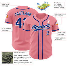 Load image into Gallery viewer, Custom Medium Pink Royal-White Authentic Baseball Jersey