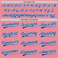 Load image into Gallery viewer, Custom Medium Pink Royal-White Authentic Baseball Jersey